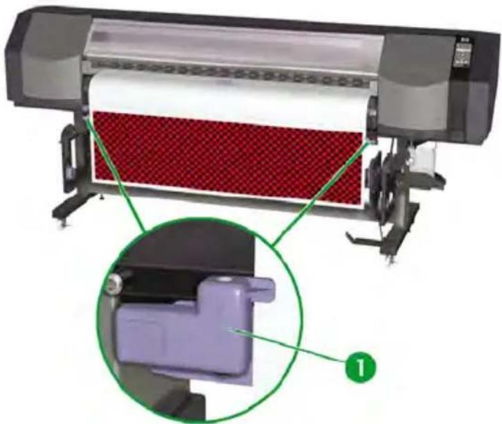 HP Designjet 8000s - Use the media cutter - 7
