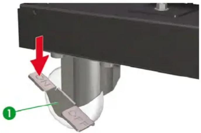HP Designjet 8000s - Install a media roll in the printer - 3