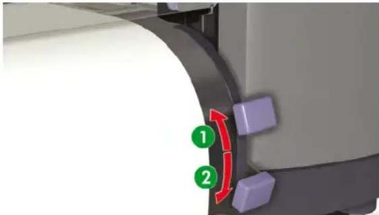HP Designjet 8000s - Increase/reduce pressure on media - 1