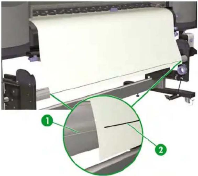 HP Designjet 8000s - Take-up reel horizontal alignment - 5