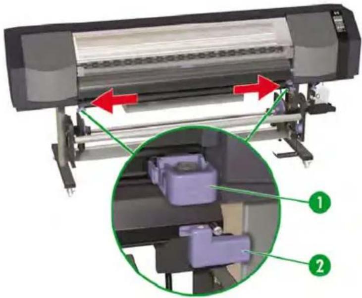HP Designjet 8000s - Use the media cutter - 2