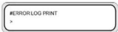 HP Designjet 8000s - Error log information print (ERROR LOG PRINT) - 1