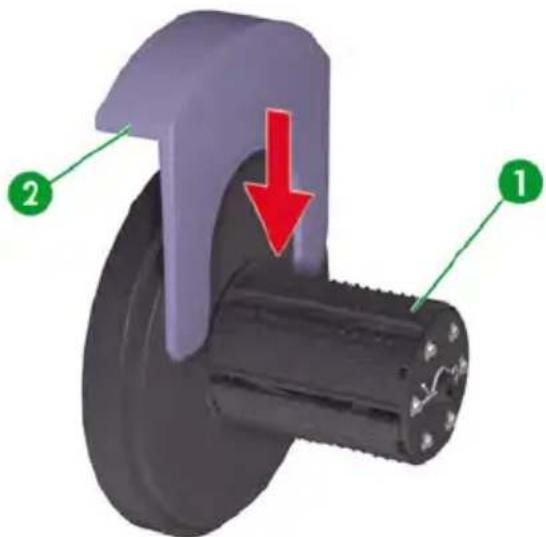 HP Designjet 8000s - Install a media roll in the printer - 4