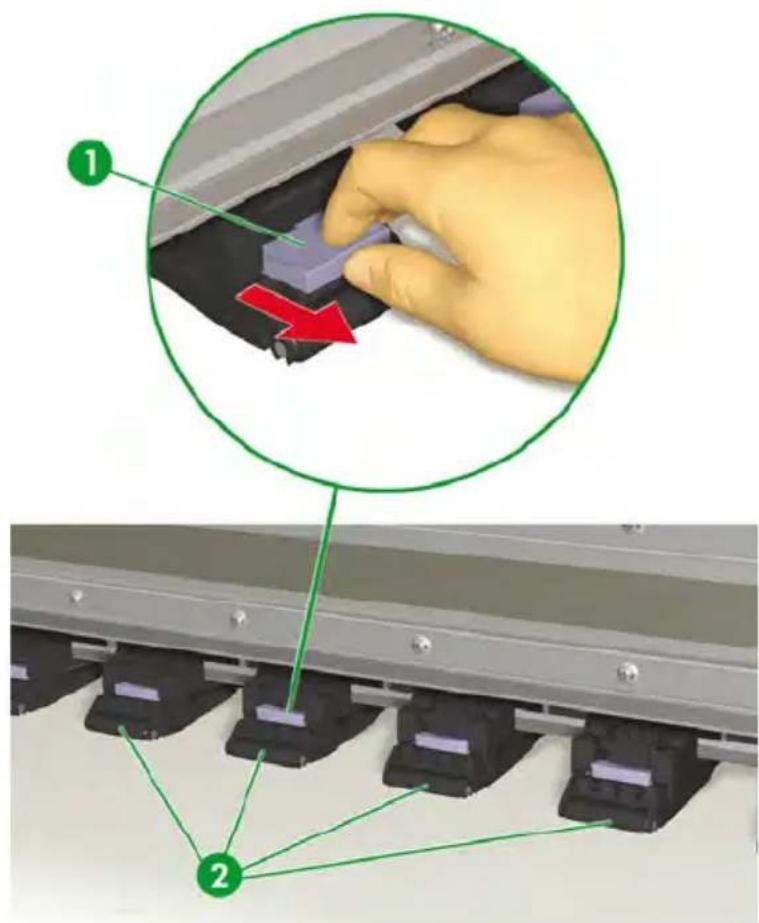 HP Designjet 8000s - Install a media roll in the printer - 22