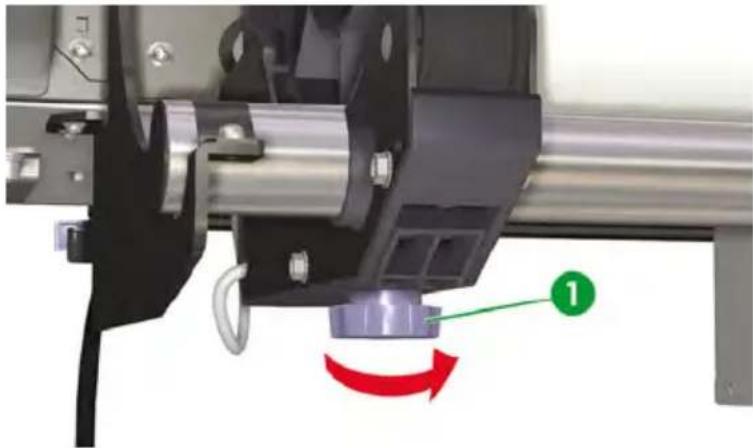 HP Designjet 8000s - Install a media roll in the printer - 13