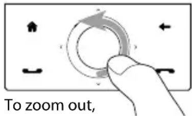 To zoom out,