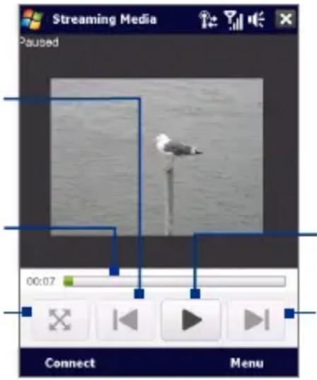 Streaming Media Paused 00:07 Connect Menu