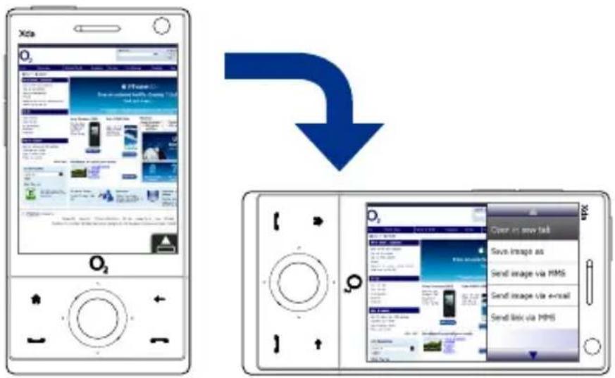 O2 XDA Ignito - To change the screen orientation - 1