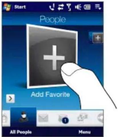Start People Add Favorite All People Menu
