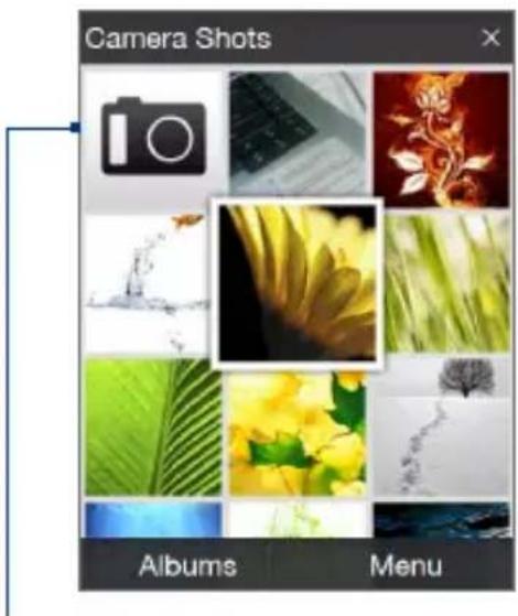 Camera Shots Albums Menu