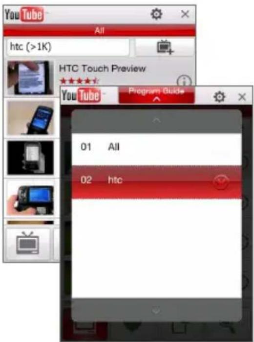 YouTube All htc (>1K) HTC Touch Preview You Tube Program Guide 01 All 02 htc