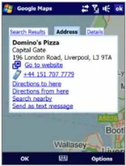 Google Maps Search Results Address Details Domino's Pizza Capital Gate 196 London Road, Liverpool, L3 9TA Go to website +44 151 707 7779 Directions to here Directions from here Search nearby Send as text message Add36 Boot Wallasey OK Options