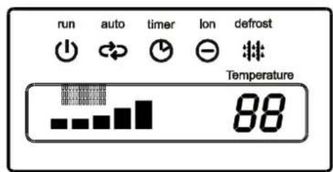 run auto timer lon defrost Temperature 88