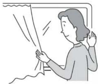 HITACHI RAS-14AH1 - Install curtain or blinds - 1