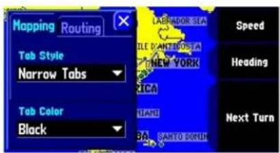 GARMIN StreetPilot 2620 - Hiding/Showing Data Tabs - 2
