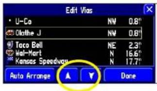 GARMIN StreetPilot 2620 - Deleting Via Points - 2