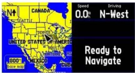 GARMIN StreetPilot 2620 - Viewing the Map Page for the First Time - 2
