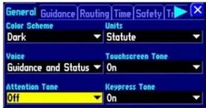 GARMIN StreetPilot 2620 - Customizing the Overall Setup - 1