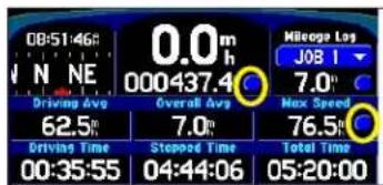 GARMIN StreetPilot 2620 - To reset the Trip Computer or the Maximum Speed: - 1