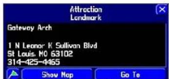 GARMIN StreetPilot 2620 - Information Icon "i" - 2