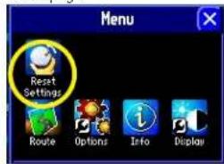 GARMIN StreetPilot 2620 - To restore the original settings: - 1