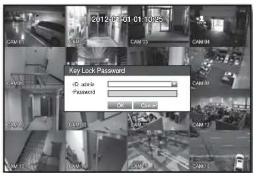 2012-01-01 01:10:25 Key Lock Password +ID admin Password OK Cancel