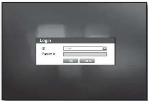 Login - ID: ...... - Password: OK Cancel