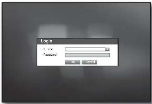 Login - ID abc - Password OK Cancel