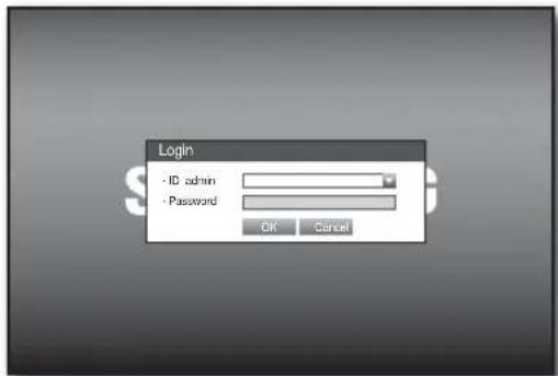 Login - ID admin - Password OK Cancel