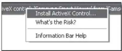 Install ActiveX Control... What's the Risk? Information Bar Help