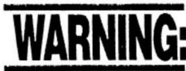 WARNING: