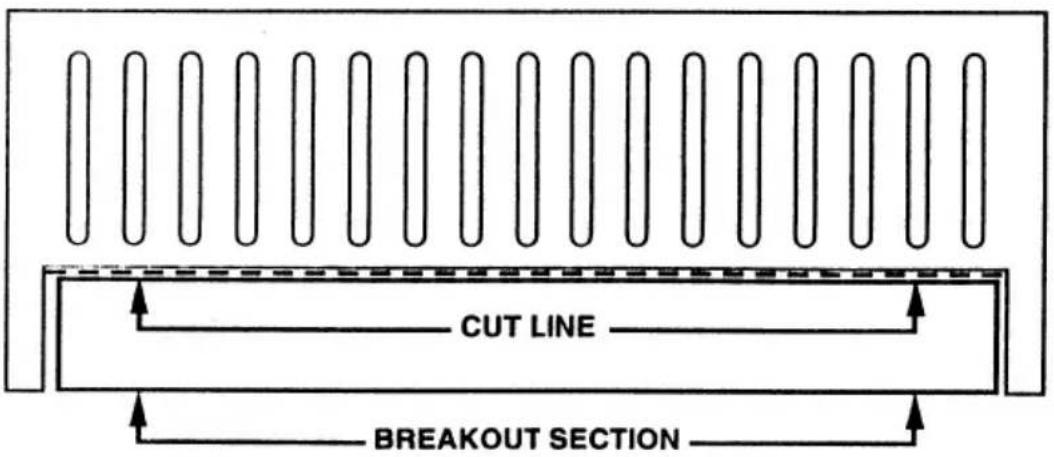CUT LINE BREAKOUT SECTION