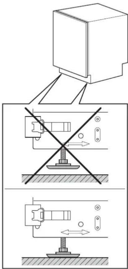 Technical diagram illustrating mechanical assembly and alignment, showing a device with cross-sectional view and mechanical components.