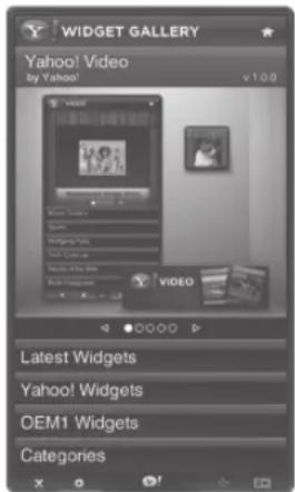 YAHOO! Video by Yahoo! v100 Latest Widgets Yahoo! Widgets OEM1 Widgets Categories