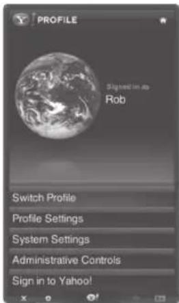 PROFILE Signed in to Rob Switch Profile Profile Settings System Settings Administrative Controls Sign in to Yahoo!