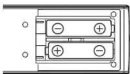 TOSHIBA 55VX700U - Installing batteries - 2