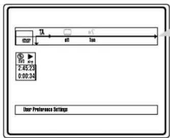TA off 10m 2:45:23 0:00:34 User Preference Settings