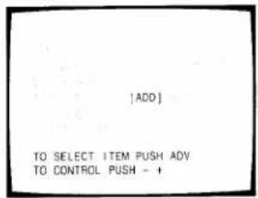 [ADD] TO SELECT ITEM PUSH ADV TO CONTROL PUSH - +