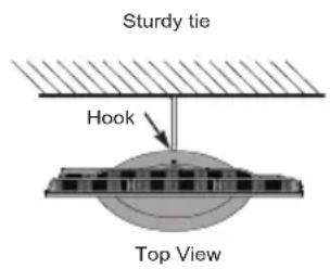 Sturdy tie Hook Top View