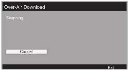 Over-Air Download Scanning Cancel Exit