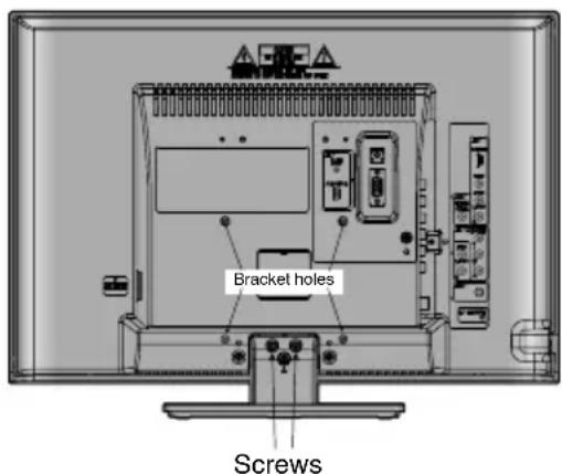 Bracket holes Screws