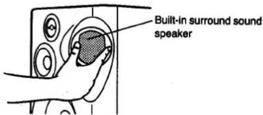 Built-in surround sound speaker