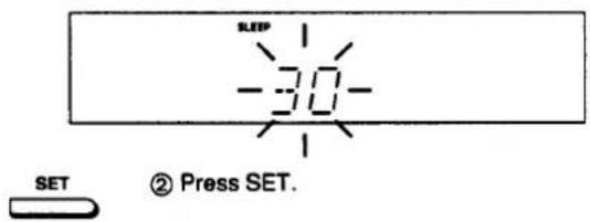 30 ② Press SET.