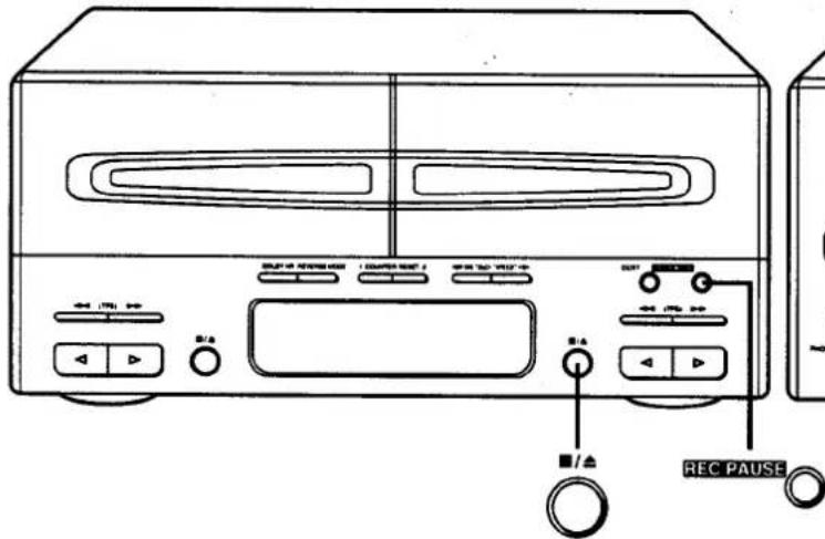 Diagram of a front-end computer with labeled buttons and indicators for audio, playback, and control ports