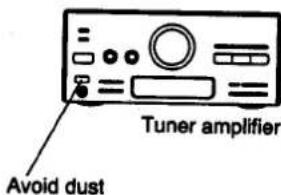 Tuner amplifier Avoid dust
