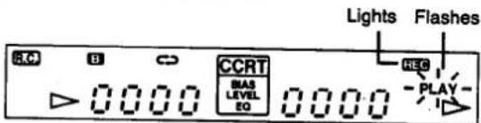 Lights Flashes BC 0000 CCRT BIAS LEVEL EQ 0000 REG PLAY