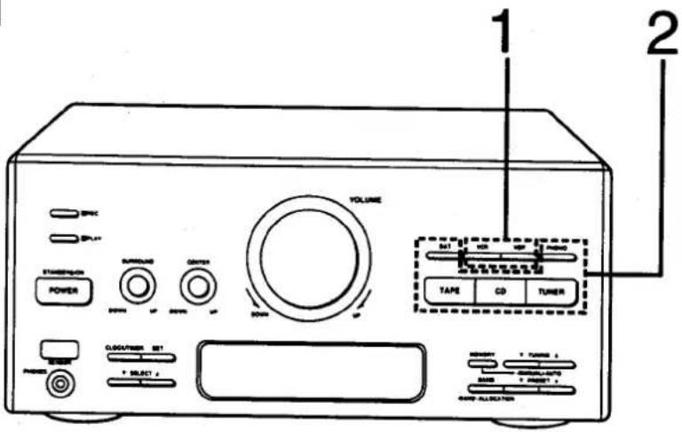 1 2 VOLUME SPAC SPAY STANDARD POWER SURROUND CENTER TARES CO TURER SET 100 100 PUMA TAPE CD TOLER GLOO/FUSER SET SELECT 4 RANGE TURNE 1 BASSE TURNE 2 GAMM-ALLOCATION