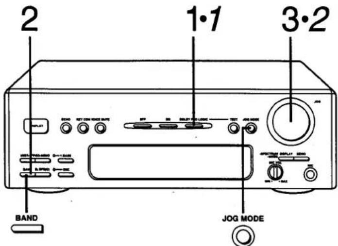 2 1·1 3·2 BAND JOG MODE