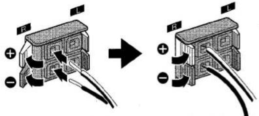 AIWA NSX-AJ24 - Connect the right and left speakers to the main unit. - 1