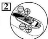 SYLVANIA 6727DG - INSTALLING THE BATTERIES - 2
